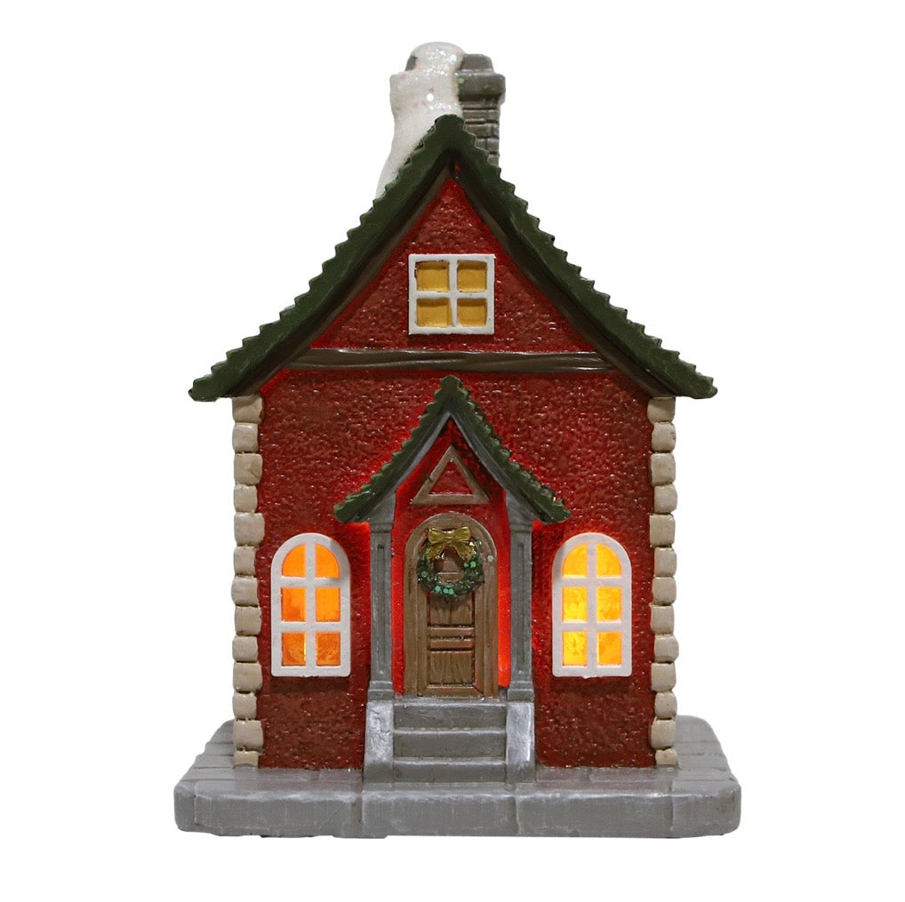 PRE ORDER - Resin Light Up Chapel Village House - 2026 OCTOBER ARRIVAL