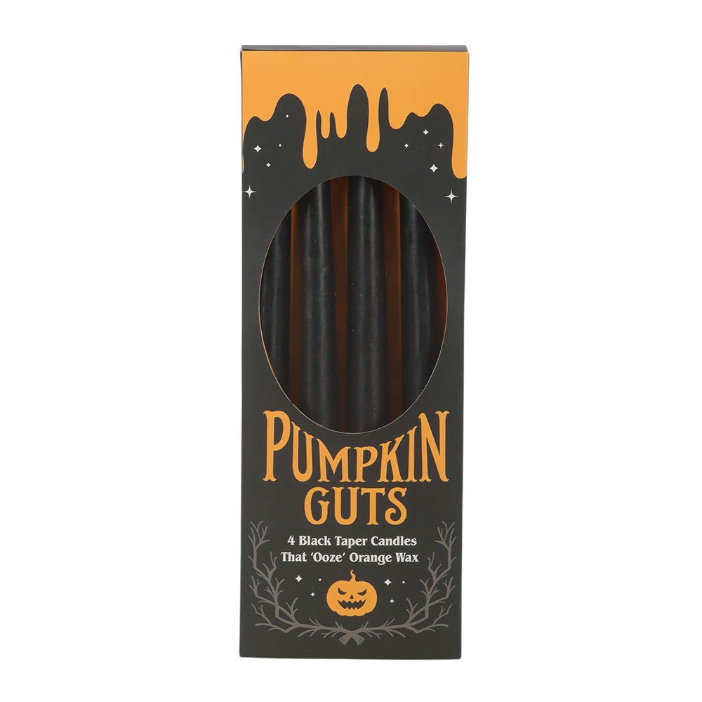 Pumpkin Guts Oozing Set of 4 Taper Candles 🎃