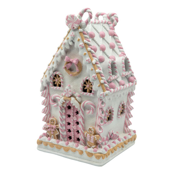 Pink LED Gingerbread House 37cm - SEPTEMBER ARRIVAL