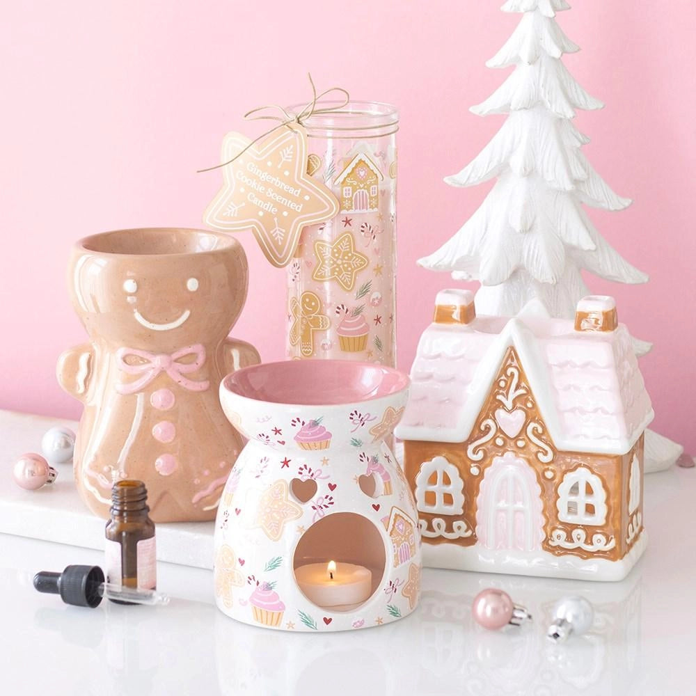 PRE ORDER - Pink Gingerbread Cookie Tube Glass Candle - 2026 SEPTEMBER ARRIVAL