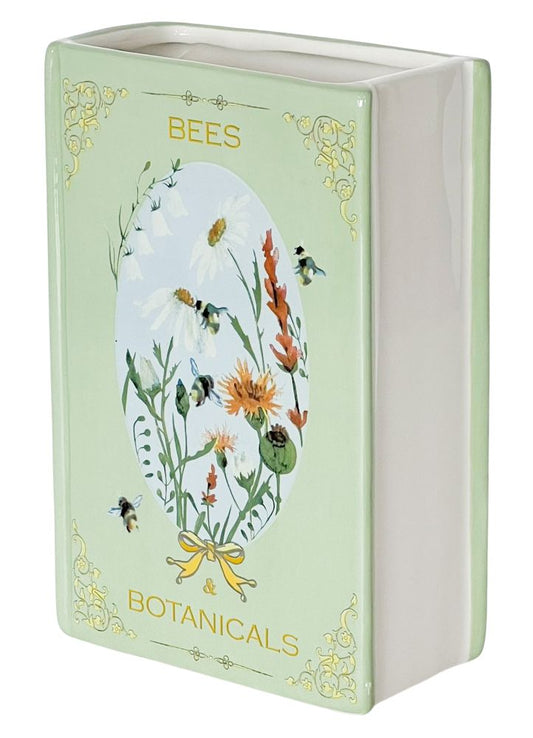 Bees & Botanicals Ceramic Story Book Vase