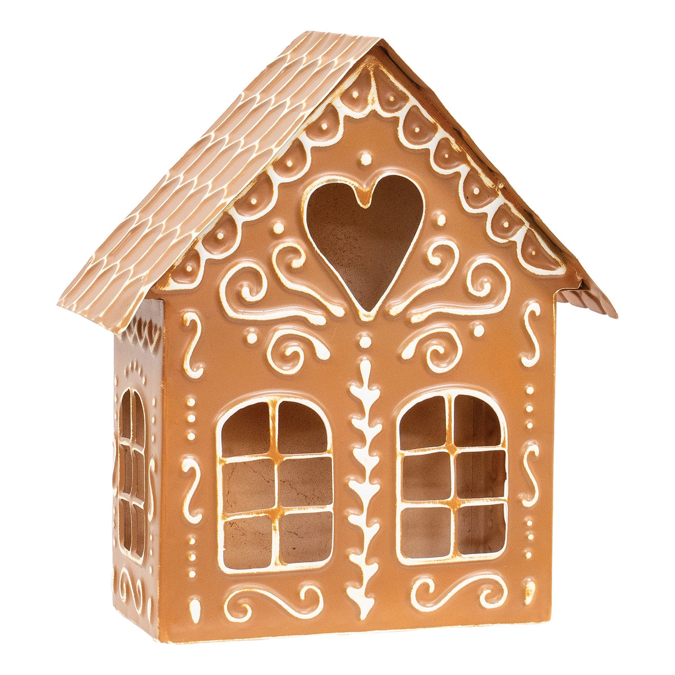 Luminary Metal Gingerbread House 25cm