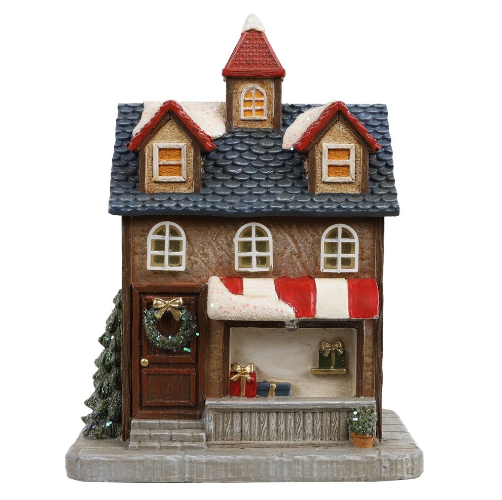 PRE ORDER - Resin Light Up General Store Village House - 2026 OCTOBER ARRIVAL