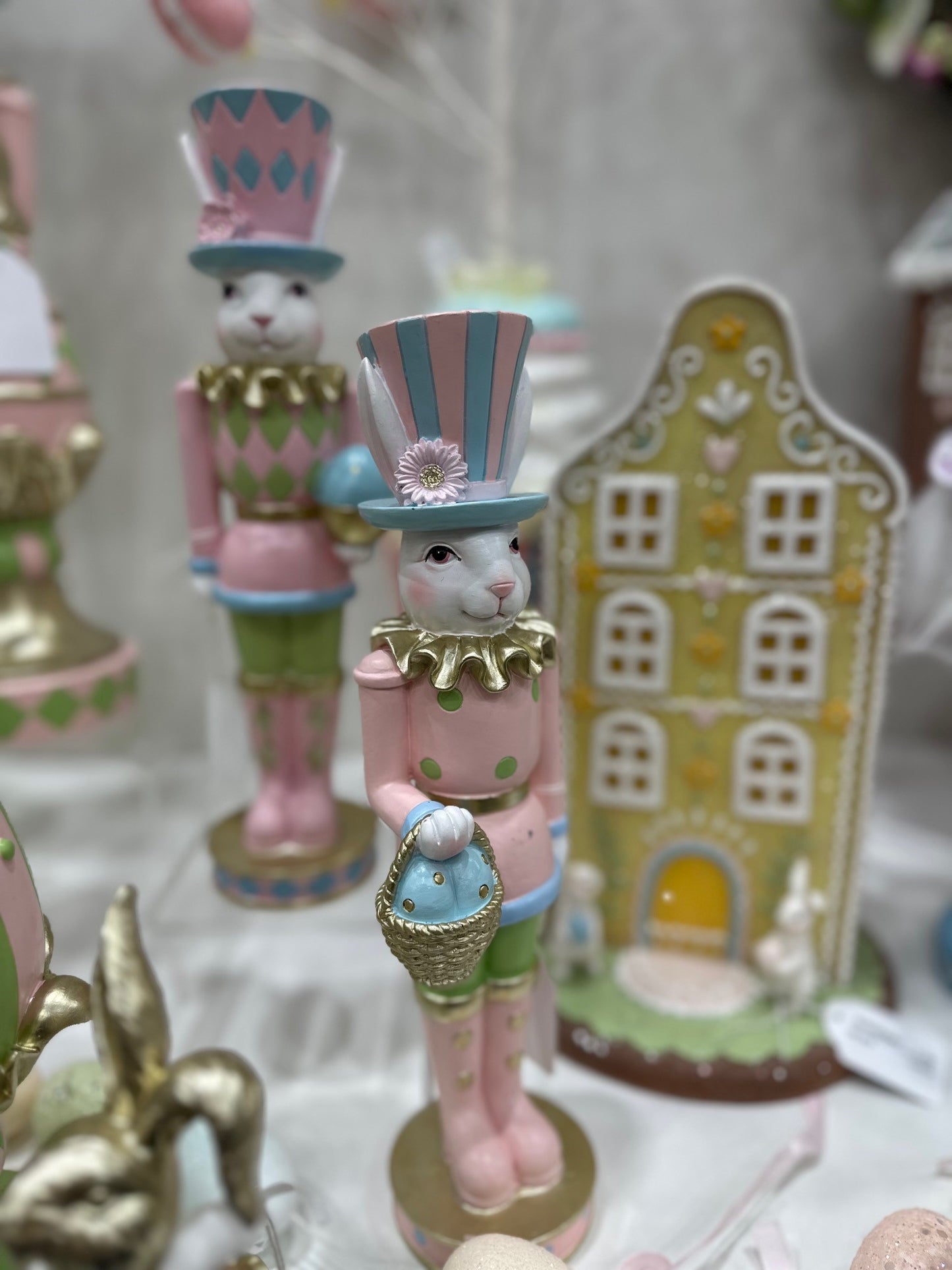 Luxe Pastel Rabbit with Basket