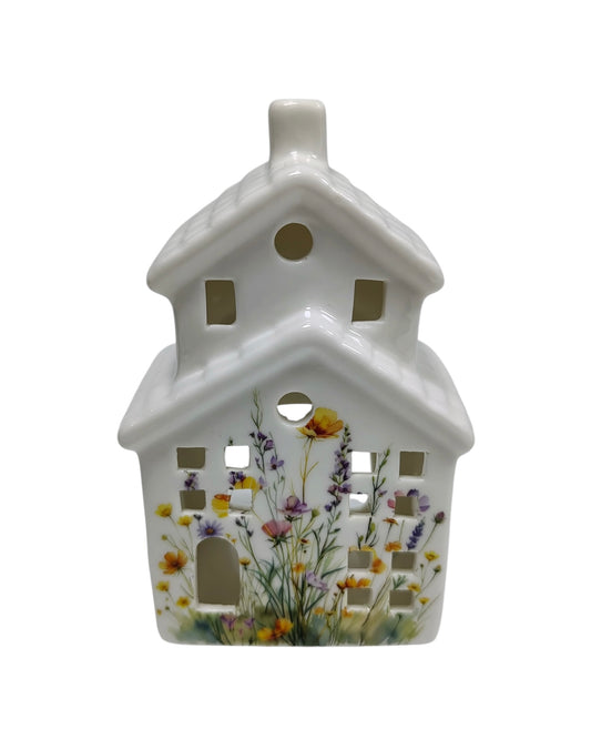 PRE ORDER - Small Cottage Garden Ceramic Tea light House - 2026 SEPTEMBER ARRIVAL