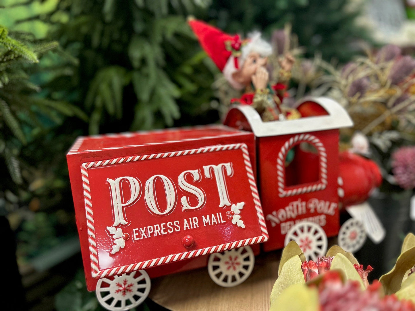 Red North Pole Post Train - SEPTEMBER ARRIVAL