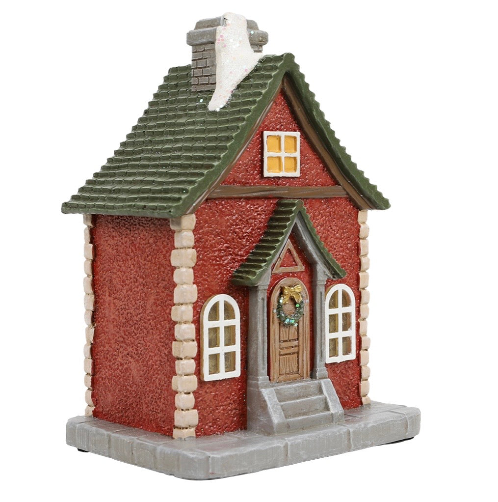PRE ORDER - Resin Light Up Chapel Village House - 2026 OCTOBER ARRIVAL