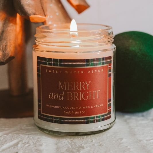 Merry and Bright Christmas Soy Candle