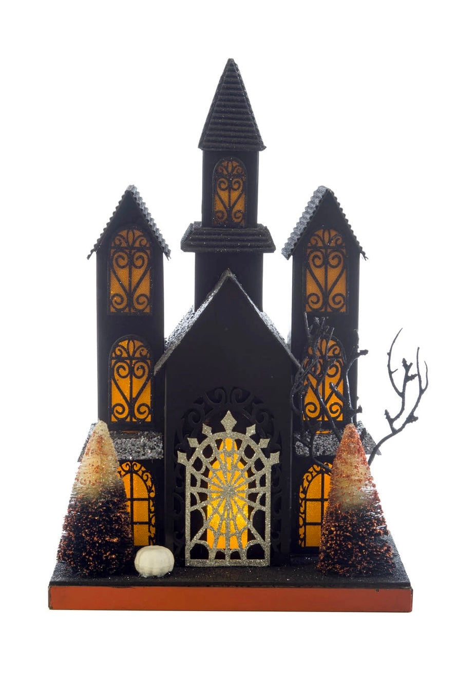 Black & Orange LED Haunted House – The Christmas Nest