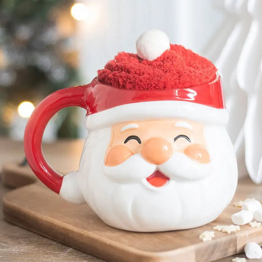 PRE ORDER - Jolly Santa Christmas Mug and Socks Set - 2026 SEPTEMBER ARRIVAL