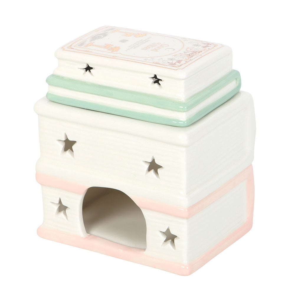 Pastel Ceramic Book Stack Oil Burner