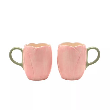 PRE ORDER - Ceramic Pink Tulip Mug Set of 2 🌷- 2026 OCTOBER ARRIVAL