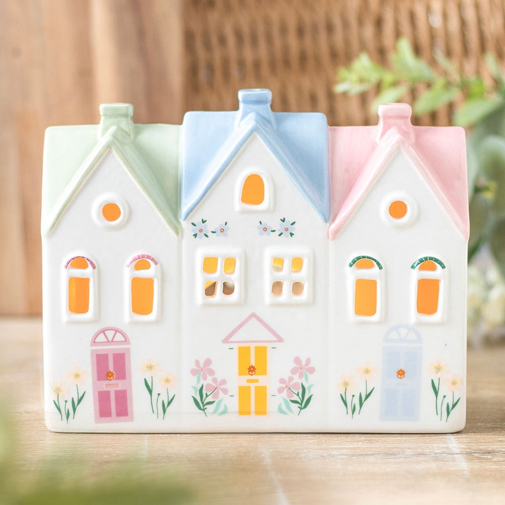 Pastel House Ceramic Incense Cone Burner or Tealight Holder