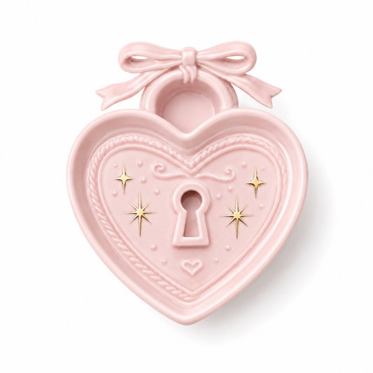 PRE ORDER - Heart Locket Ceramic Trinket Dish With Gold Detail 🩷 - 2026 OCTOBER ARRIVAL