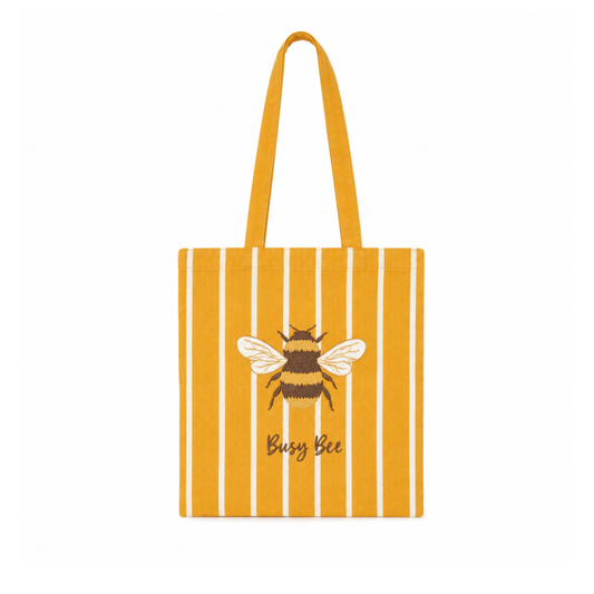PRE ORDER - Striped Busy Bee Tote Bag 🐝 - 2026 OCTOBER ARRIVAL