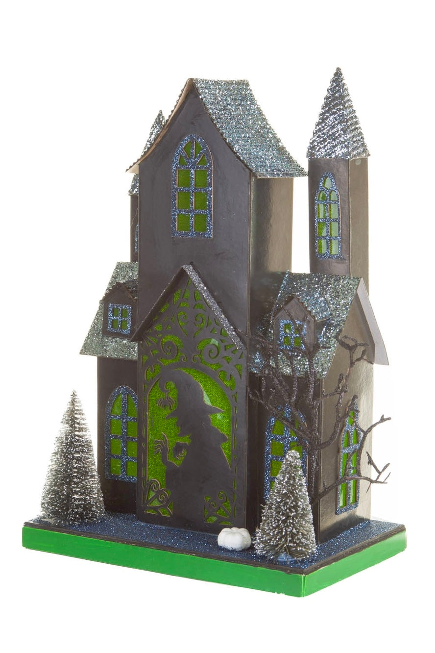Black & Green LED Haunted Witch House - SEPTEMBER ARRIVAL