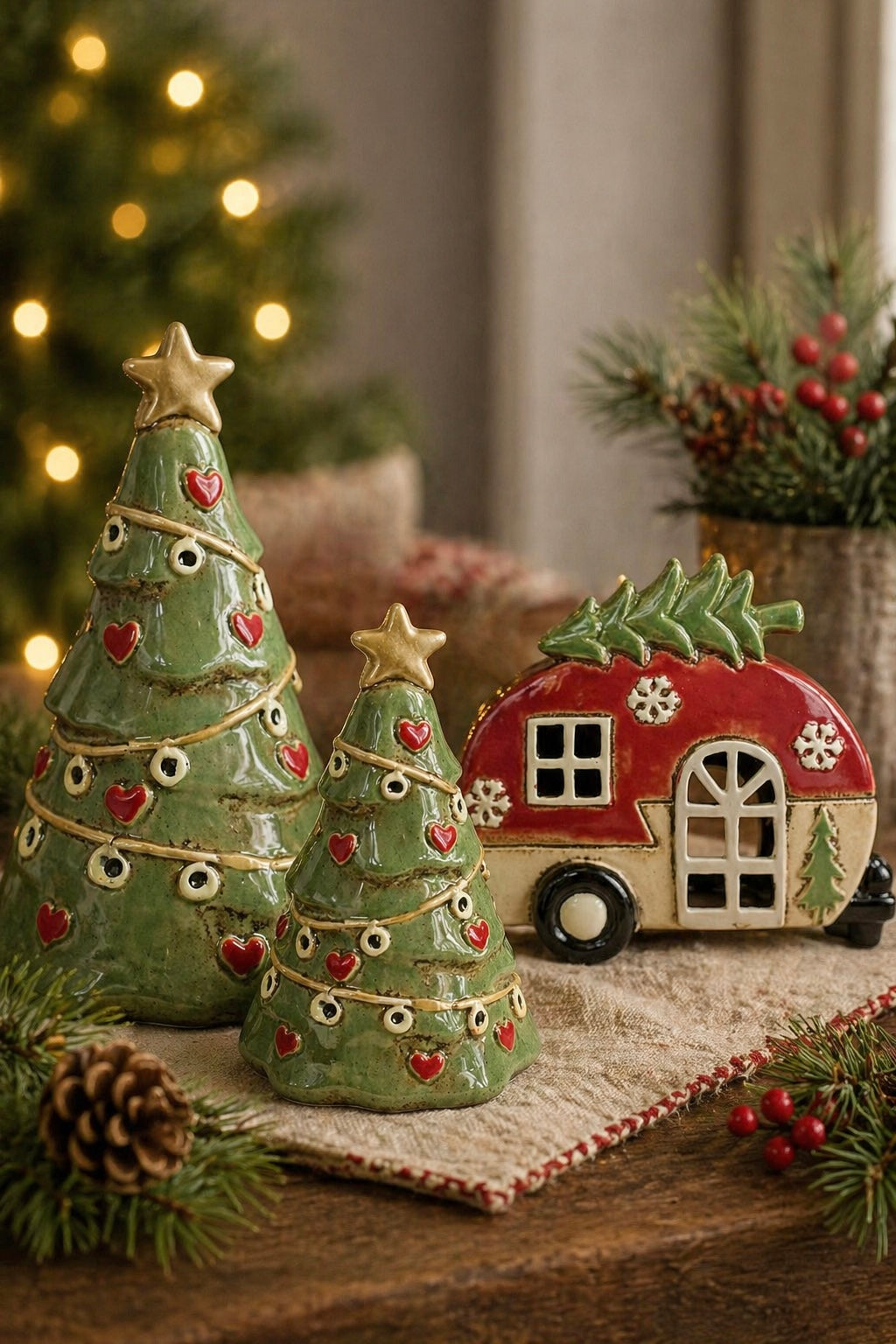 PRE ORDER - Pottery Tea Light Christmas Tree Small - 2026 SEPTEMBER ARRIVAL