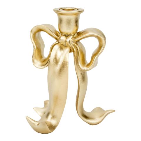 Large Gold Bow Candle Holder 20cm - 2026 FEBRUARY ARRIVAL