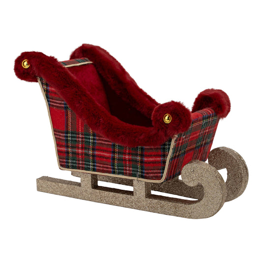 PRE ORDER - Fabric Tartan Burgundy Sleigh 30cm - 2026 OCTOBER ARRIVAL