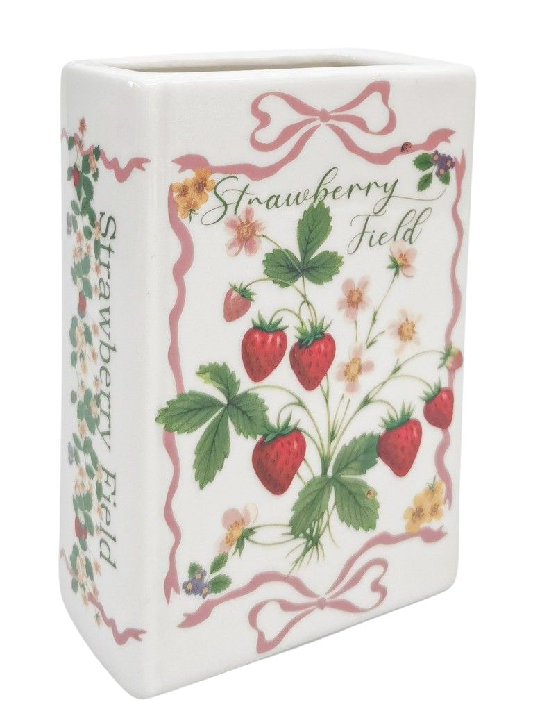 Strawberry Fields Book Vase - LATE SEPTEMBER ARRIVAL