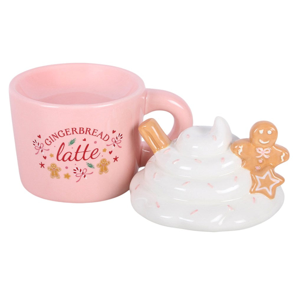PRE ORDER - Pink Ceramic Gingerbread Latte Oil Burner and Wax Warmer - 2026 SEPTEMBER ARRIVAL