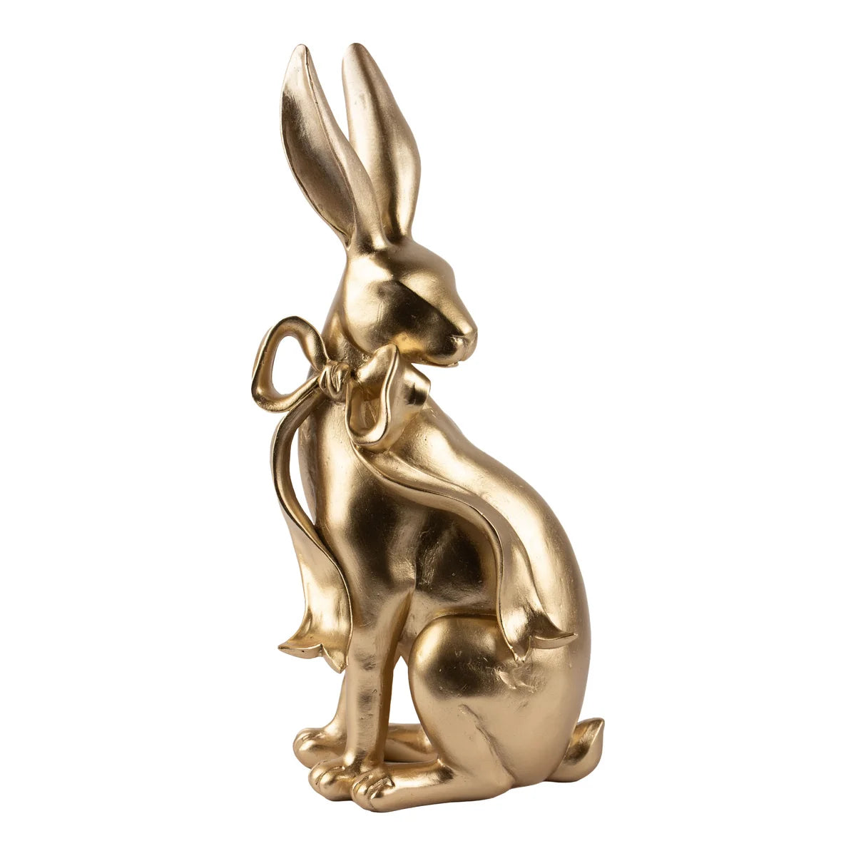 PRE ORDER - Sitting Champagne Bunny with Bow 29cm - 2027 LATE JANUARY ARRIVAL