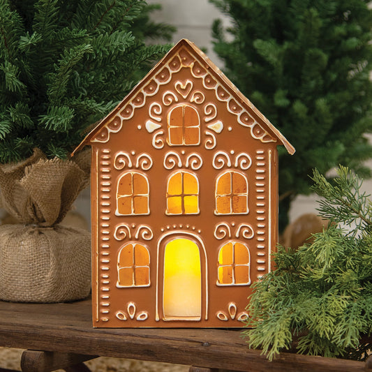 Luminary Metal Gingerbread House 30cm