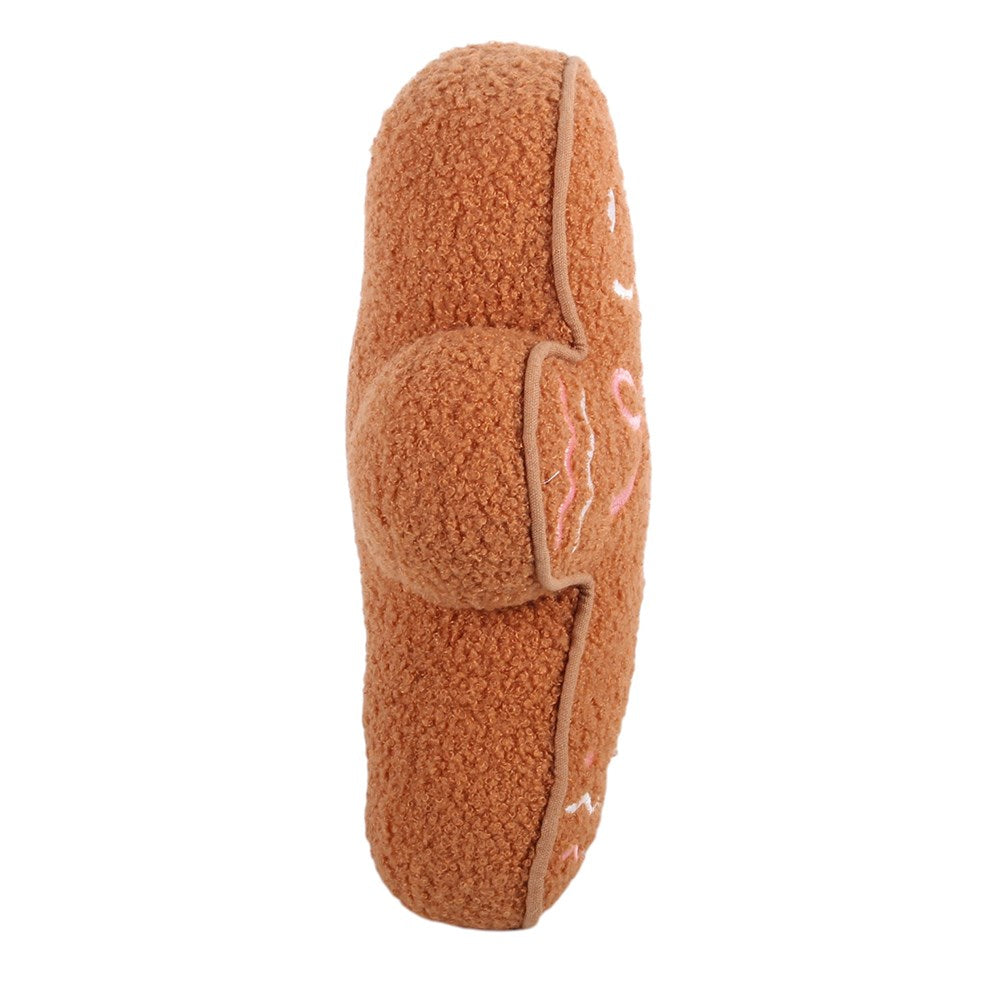 PRE ORDER - Sugarplum Bakery Pink Gingerbread Man Boucle Cushion - 2026 SEPTEMBER ARRIVAL