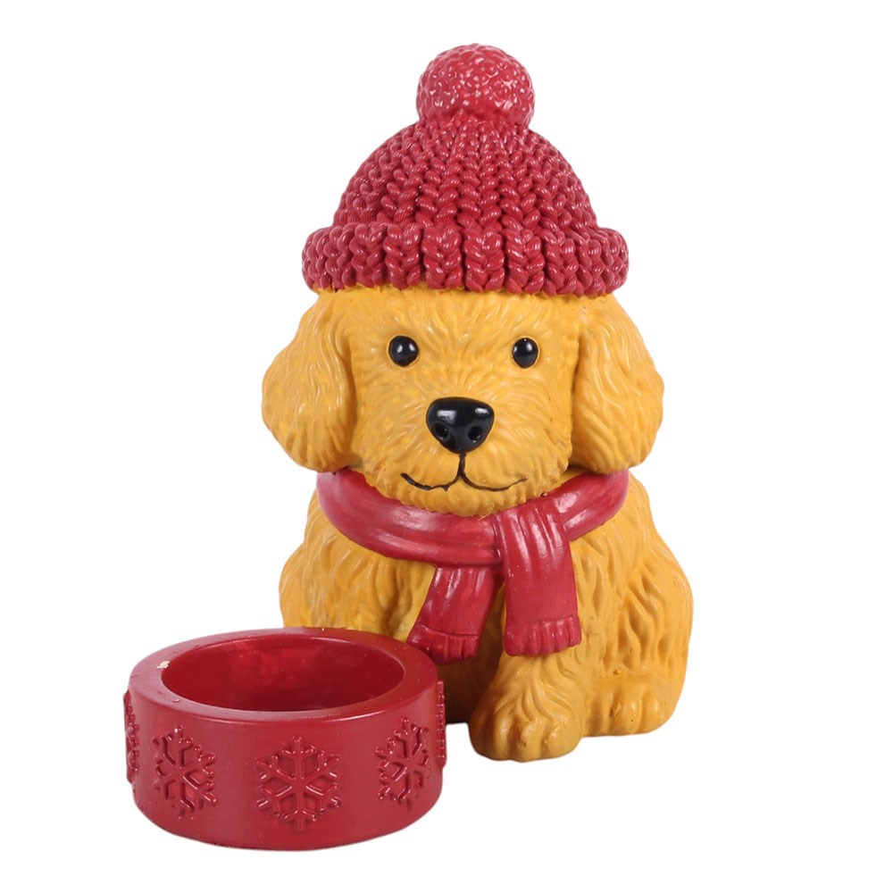 PRE ORDER - Winter Christmas Puppy Tealight Holder - 2026 SEPTEMBER ARRIVAL