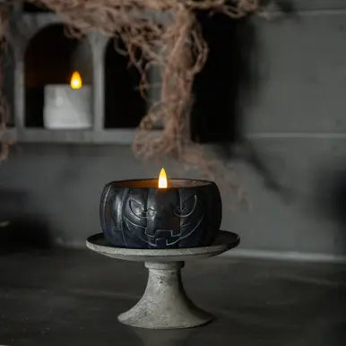 Black Jack O Lantern 3D Flame Candle - SEPTEMBER ARRIVAL