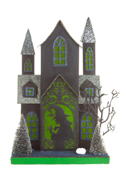 Black & Green LED Haunted Witch House - SEPTEMBER ARRIVAL