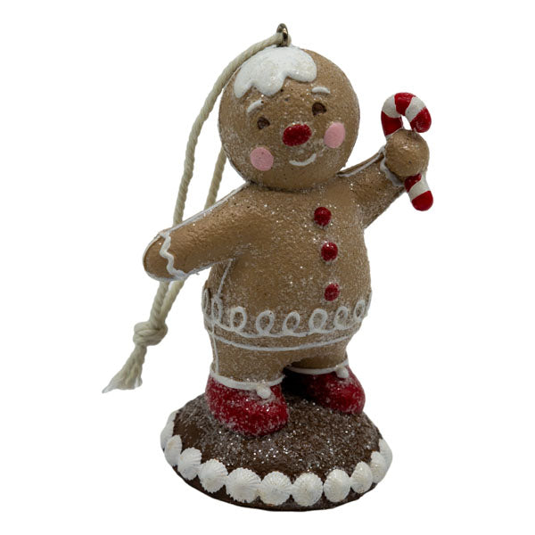 Gingerbread Man with Candy Cane Hanging - SEPTEMBER ARRIVAL