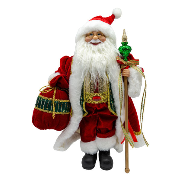 Timeless Traditions Red & Gold Santa 45cm