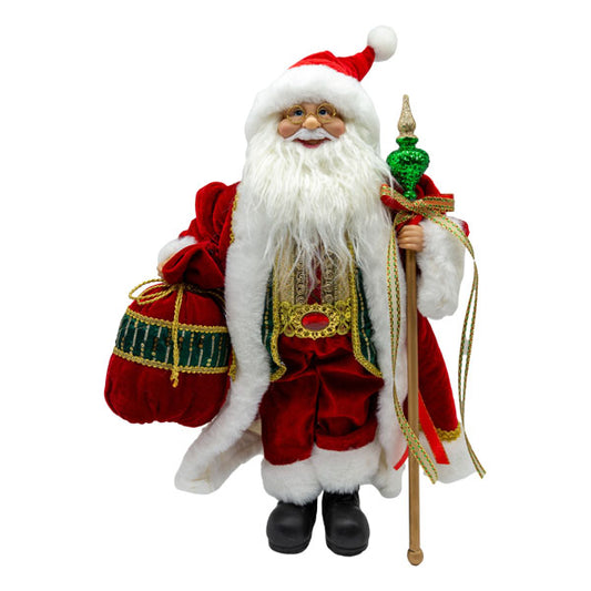 Timeless Traditions Red & Gold Santa 45cm