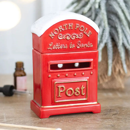 PRE ORDER - Letters To Santa Christmas Post Box Oil Burner - 2026 SEPTEMBER ARRIVAL