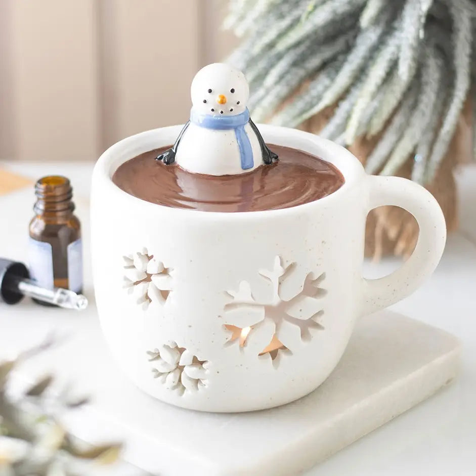 Snowman Hot Chocolate Oil Burner and Wax Warmer ☃️