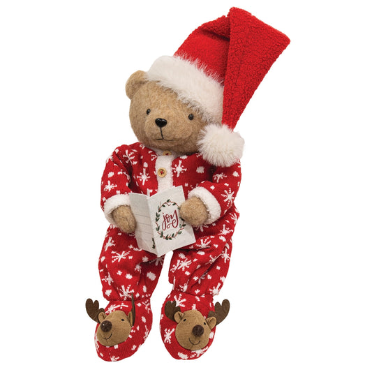 PRE ORDER - Plush Dangle Leg Sitting Christmas Pyjama Teddy Bear 60cm - 2026 OCTOBER ARRIVAL