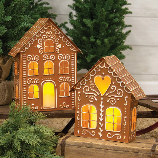 Luminary Metal Gingerbread House 25cm
