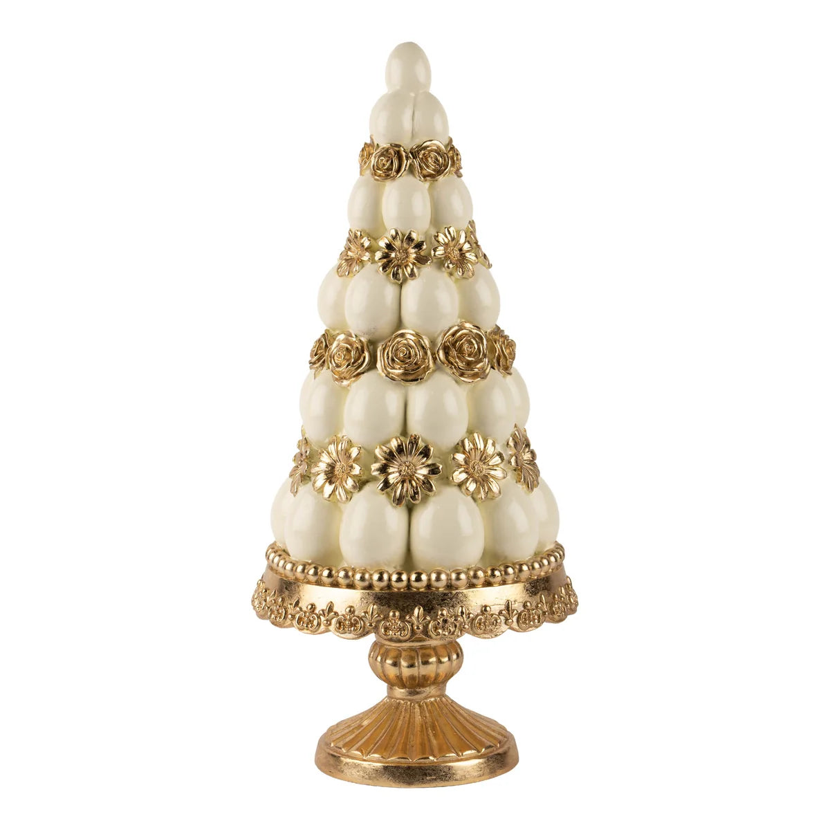 PRE ORDER - Luxe Ivory and Gold Easter Egg Tree Cake 36cm - 2027 LATE JANUARY ARRIVAL