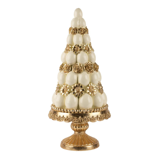 PRE ORDER - Luxe Ivory and Gold Easter Egg Tree Cake 36cm - 2027 LATE JANUARY ARRIVAL