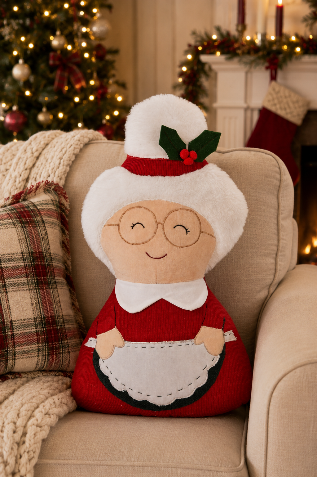 PRE ORDER - Mrs Claus Cushion - 2026 OCTOBER ARRIVAL