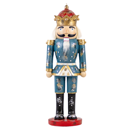 Franz Wooden Nutcracker Blue/Red 45cm