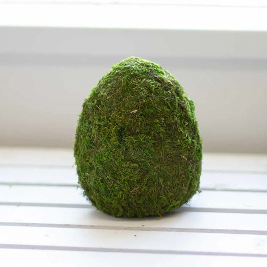 Moss Egg Decor Green 17cm