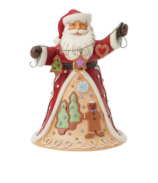 OCTOBER ARRIVAL- Gingerbread Christmas Santa with Cookie Garland