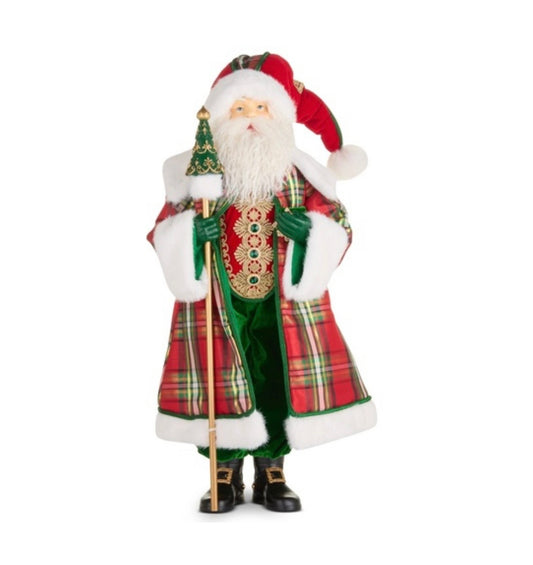 PRE ORDER - Home For The Holidays Large Tartan Santa 57cm - 2026 OCTOBER ARRIVAL