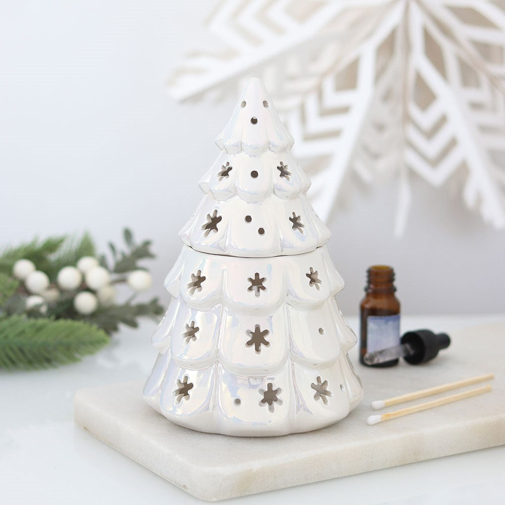 PRE ORDER - Iridescent White Tree Oil Burner - 2026 SEPTEMBER ARRIVAL