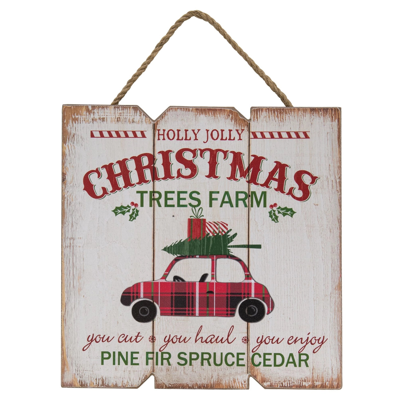 PRE ORDER - Holly Jolly Tree Farm Hanging Wooden Sign 🎄- 2026 AUGUST ARRIVAL