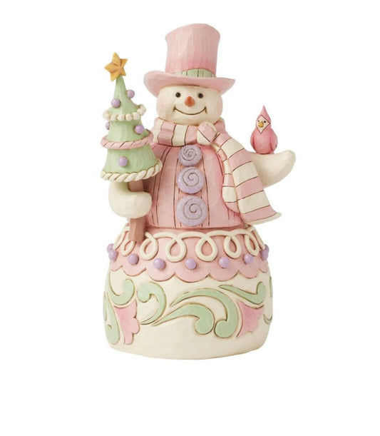OCTOBER ARRIVAL- Pastel Pink Sweets Snowman