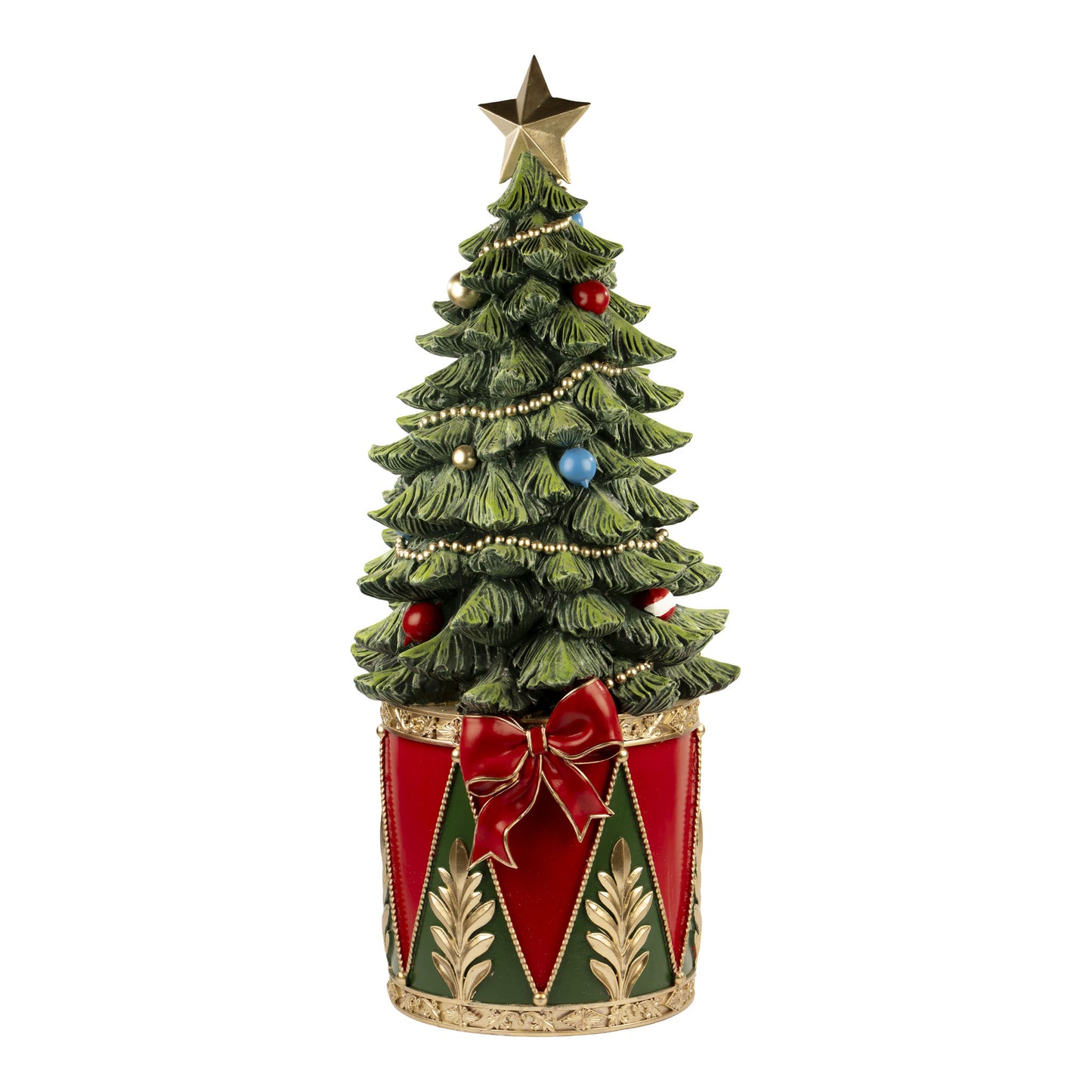 PRE ORDER - Traditional Christmas Tree in Drum LED 37cm - 2026 OCTOBER ARRIVAL