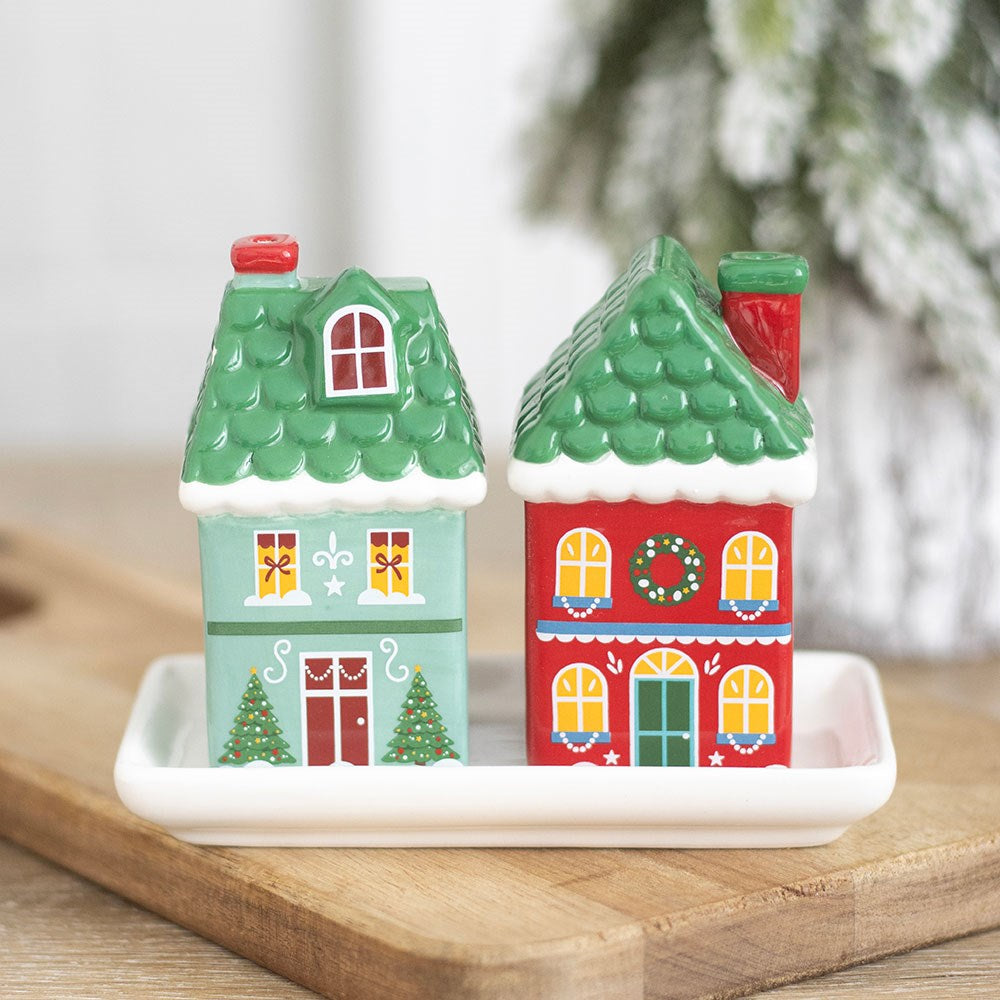 PRE ORDER - Christmas House Salt and Pepper Shakers - 2026 SEPTEMBER ARRIVAL